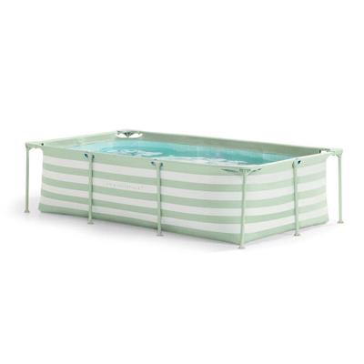 Swim Essentials luxe groen gestreept zwembad, 260cm