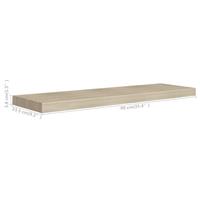 VidaXL Wandschap zwevend 90x23,5x3,8 cm mdf eikenkleurig - thumbnail