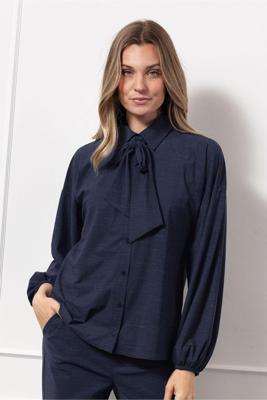 Studio Anneloes Maxine Denim Blouse 13069 Blouse 6990 Dark Blue/black