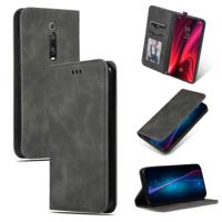 Retro huid voelen Business magnetische horizontale Flip lederen case voor Xiaomi mi 9T/mi 9T Pro/Redmi K20/K20 Pro (donkergrijs) - thumbnail