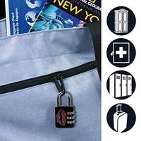 Hangslot masterlock 3 cijfer 30mm kus patroon - thumbnail