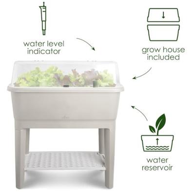 ELHO Noa Staande Moestuin - Zwart - L 79 x B 39 x H 94 cm - kweken en oogsten - 100% gerecycled - thumbnail