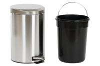 Pedaalemmer Home ESPRIT Zilverkleurig Roestvrij staal Polypropyleen 12 L - thumbnail