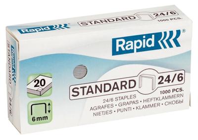 Nieten rapid 24/6 gegalvaniseerd standaard 1000st | 20 stuks