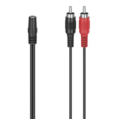Hama 00305040 Audio-Adapter 2 Cinch-Stecker - 3.5-mm-Klinken-Kupplung Stereo