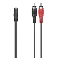 Hama 00305040 Audio-Adapter 2 Cinch-Stecker - 3.5-mm-Klinken-Kupplung Stereo - thumbnail
