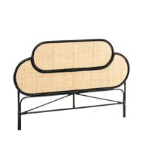 Lalita rotan hoofdeinde met zwarte afwerking 170 x 120 cm - thumbnail