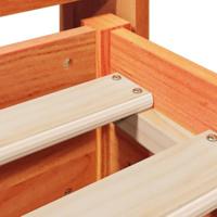 Bedframe zonder matras massief grenenhout wasbruin 160x200 cm - thumbnail