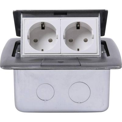 Heitronic 40462 2-voudig Vloerinbouw-contactdoos IP20 Zilver Heitronic 40462 2-voudig Vloerinbouw-contactdoos IP20 Zilver