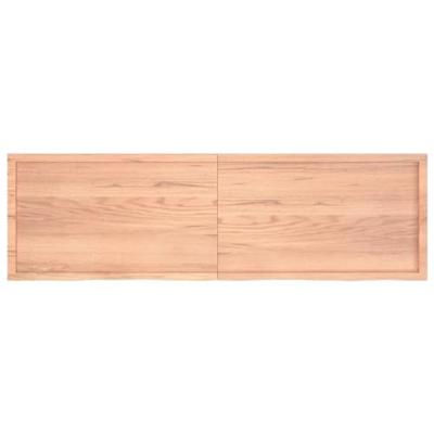 VidaXL Wastafelblad 200x60x(2-4) cm behandeld massief hout lichtbruin