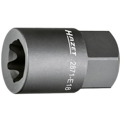 HAZET Remzadel dopsleutel 2871-E18 · 22 mm buitenzeskant · Buiten-TORX®-profiel · SW E18