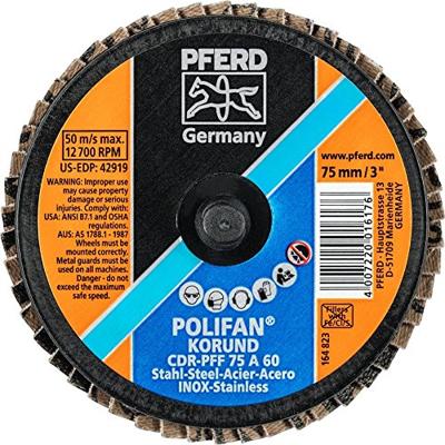 PFERD TOOLS 47202531 CDR PFF 75 A 60 Lamellenschijf Diameter 75 mm Brons, Titanium, Titaniumlegering, Koper, Messing, RVS, Grijs/grauw sferoïdisch gietijzer, PFERD TOOLS 47202531 CDR PFF 75 A 60 Lamellenschijf Diameter 75 mm Brons, Titanium, Titaniumlegering, Koper, Messing, RVS, Grijs/grauw sferoïdisch gietijzer,