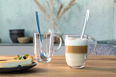 Leonardo Latte Macchiato Glazen Napoli 380 ml + 2 Lepels - Hittebestendig Leonardo Latte Macchiato Glazen Napoli 380 ml + 2 Lepels - Hittebestendig