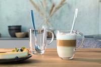 Leonardo Latte Macchiato Glazen Napoli 380 ml + 2 Lepels - Hittebestendig - thumbnail