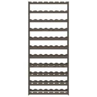 Wijnrek voor 77 flessen massief grenenhout grijs - thumbnail