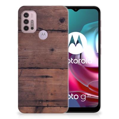 Motorola Moto G30 | G10 | Bumper Hoesje | Old Wood