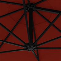 Wandparasol met metalen paal 300 cm terracottakleurig - thumbnail