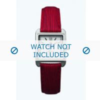 Tommy Hilfiger horlogeband TH-11-3-14-0617 - TH679300826 / BT679300826 Leder Rood 16mm + rood stiksel - thumbnail