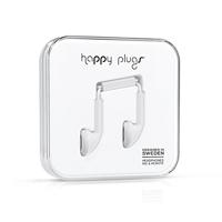 Happy Plugs Earbuds oordopjes met geïntegreerde microfoon en afstandsbediening Compatibel met Apple iPhone, iPod, iPad en Android smartphones, tablets en MP3-spelers - wit - thumbnail