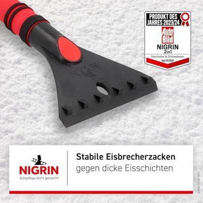 NIGRIN Kunststof IJskrabber / sneeuwbezem Softgrip