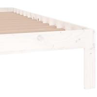 Bedframe massief hout wit 150x200 cm 5FT King Size - thumbnail