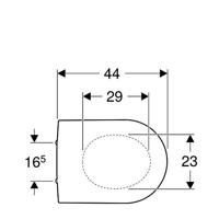 Geberit Renova Closetzitting 35,5x44 cm Wit - thumbnail