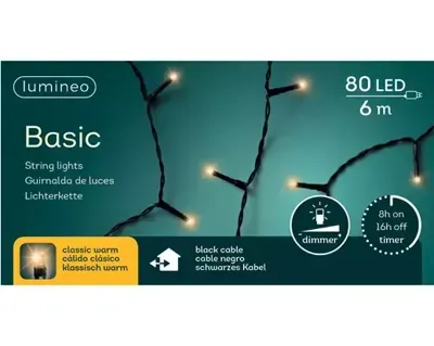 Basic Kerstverlichting 80 LED 6m CW