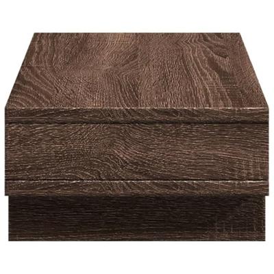 VidaXL Monitorstandaard 50x27x15 cm bewerkt hout bruin eikenkleurig