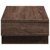 VidaXL Monitorstandaard 50x27x15 cm bewerkt hout bruin eikenkleurig - thumbnail