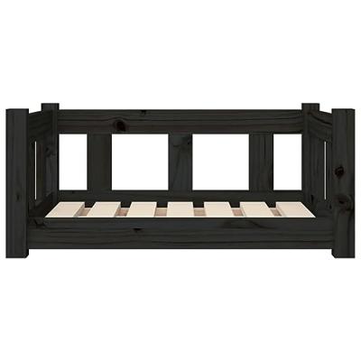 VidaXL Hondenmand 65,5x50,5x28 cm massief grenenhout zwart