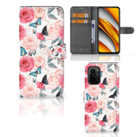 Poco F3 | Xiaomi Mi 11i Hoesje Butterfly Roses - thumbnail