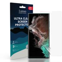 Lunso - Duo Pack (2 stuks) Beschermfolie - Full Cover Screen Protector - Samsung Galaxy S22 Ultra - thumbnail