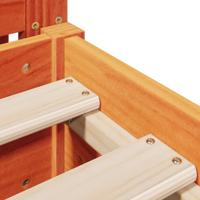 Bedframe zonder matras massief grenenhout wasbruin 200x200 cm - thumbnail