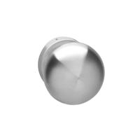 Voordeurknop paddestoel vast op rozet rvs - thumbnail