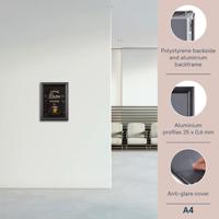 Europel clicklijst Economy, lijst 25 mm, ft A4, zwart - thumbnail