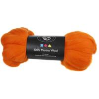 Creativ Company Merino wol, dikte 21 my, oranje, 100 gr/ 1 doos - thumbnail