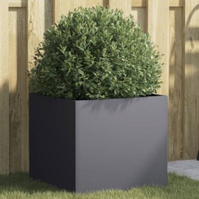 VidaXL Plantenbak 42x40x39 cm staal antracietkleurig VidaXL Plantenbak 42x40x39 cm staal antracietkleurig