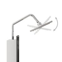 Douchepaneel 18x45,5x130 cm glas zwart - thumbnail