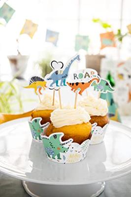 Cupcake Deco Set Dino Roar (6st) - thumbnail