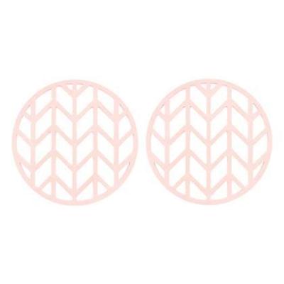 Krumble Pannenonderzetter met pijlen patroon - Roze - Set van 2
