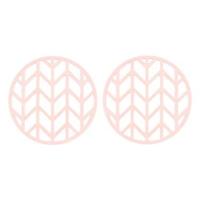 Krumble Pannenonderzetter met pijlen patroon - Roze - Set van 2 - thumbnail