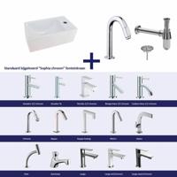 Fonteinset Chepri Mini Xxs 30,5X18X11 cm Rechts Chroom Aqua Splash - thumbnail