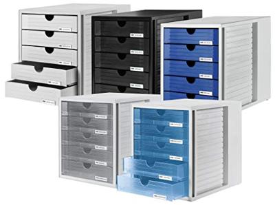 HAN Systembox 1450-14 Ladebox Lichtgrijs DIN A4, DIN C4 Aantal lades: 5