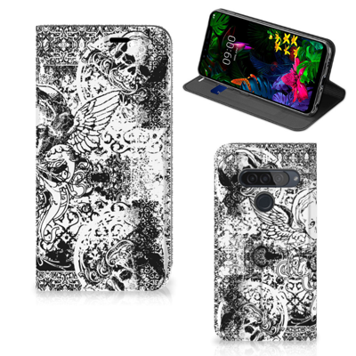 Mobiel BookCase LG G8s Thinq Skulls Angel Mobiel BookCase LG G8s Thinq Skulls Angel