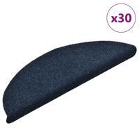 VidaXL Trapmatten zelfklevend 30 stuks 56x17x3 cm marineblauw halfrond - thumbnail