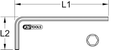 KS Tools 151.2712 Haakse schroevendraaier 12 mm