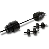 Tunturi Halterset l 50 kg l Dumbellset met 1 lange en 2 korte stangen - thumbnail