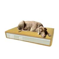 Madison Orthopedisch Kussen Velvet Geel S - thumbnail