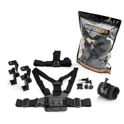 MOJOGEAR A03 Hoofd-, Borst- & Polsband Kit - voor GoPro & smartphone