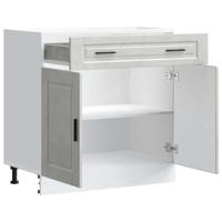 Keuken onderkast "Porto" bewerkt hout betongrijs - thumbnail